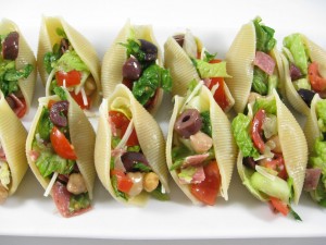 An Easy And Delectable Appetizer… Italian Chopped Salad Stuffed Shells with Weight Watchers Points